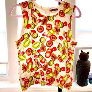 Cullen Fruit Print Sleeveless Sweater S/M